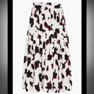 Proenza Schouler Pleated printed crepe skirt, size 4